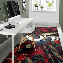 area rug kookaburra rug waratah flowers painting tee aussie