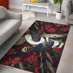 area rug kookaburra rug waratah flowers painting tee aussie
