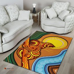Area Rug Australian Aboriginal Dot Painting Koala