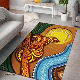 Area Rug Australian Aboriginal Dot Painting Koala