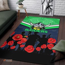 canberra raiders anzac day area rug indigenous art tee aussie