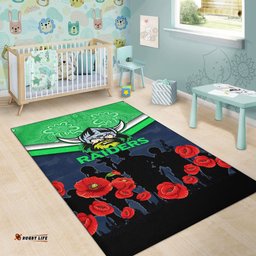 canberra raiders anzac day area rug indigenous art tee aussie