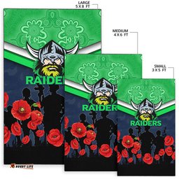 canberra raiders anzac day area rug indigenous art tee aussie