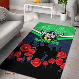 canberra raiders anzac day area rug indigenous art tee aussie