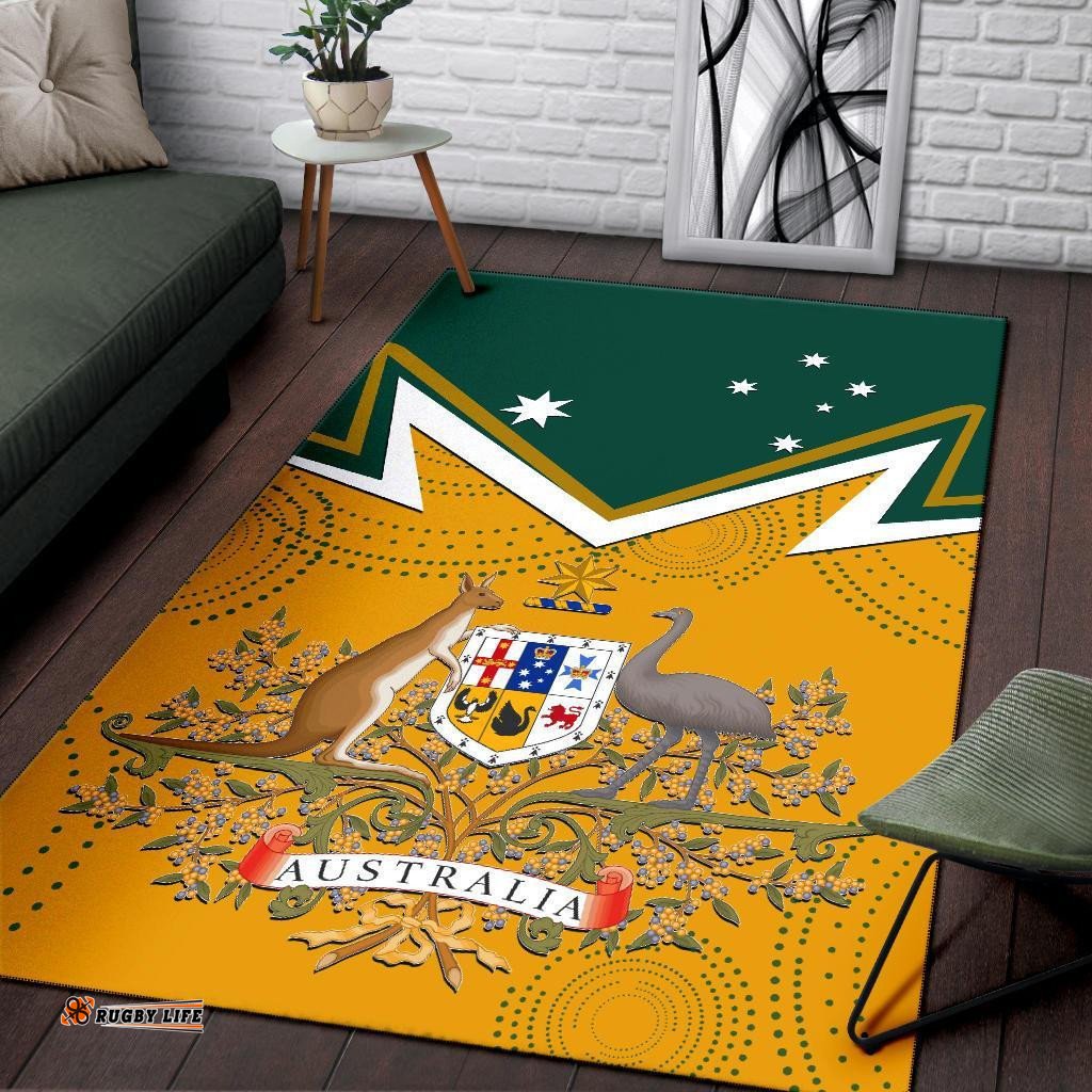 area rug australian coat of arms national color tee aussie