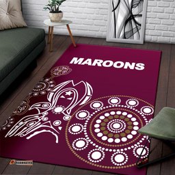 Queensland Area Rug Maroons Simple Indigenous