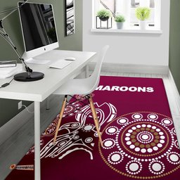 Queensland Area Rug Maroons Simple Indigenous