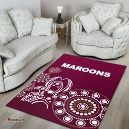 Queensland Area Rug Maroons Simple Indigenous