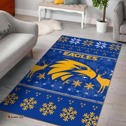West Coast Eagles Club Area Rug Christmas Ugly Style