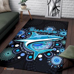 cronulla area rug sharks indigenous tee aussie