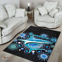 cronulla area rug sharks indigenous tee aussie