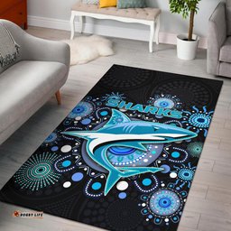 cronulla area rug sharks indigenous tee aussie