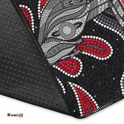 Aboriginal Boomerang Area Rug Kangaroo Australia