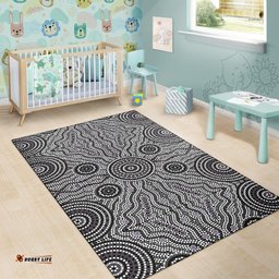 area rug aboriginal dot painting rug ver04 tee aussie