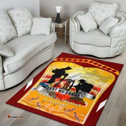 ANZAC Area Rug Lest We Forget Aboriginal Version