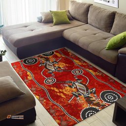 Aboriginal Area Rug Crocodile And Kangaroo