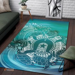 Aboriginal Area Rug Torres Strait Islands in Wave