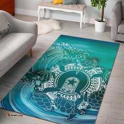 Aboriginal Area Rug Torres Strait Islands in Wave