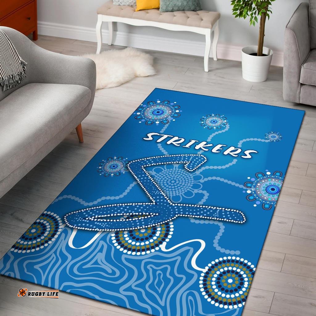Adelaide Strikers Area Rug Indigenous Blue Energy