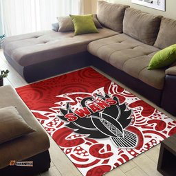 Sydney Area Rug Simple Indigenous Swans