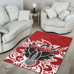 Sydney Area Rug Simple Indigenous Swans