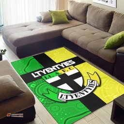 Ltyentyies Lt. A. F. C Area Rug Australian Football Aboriginal