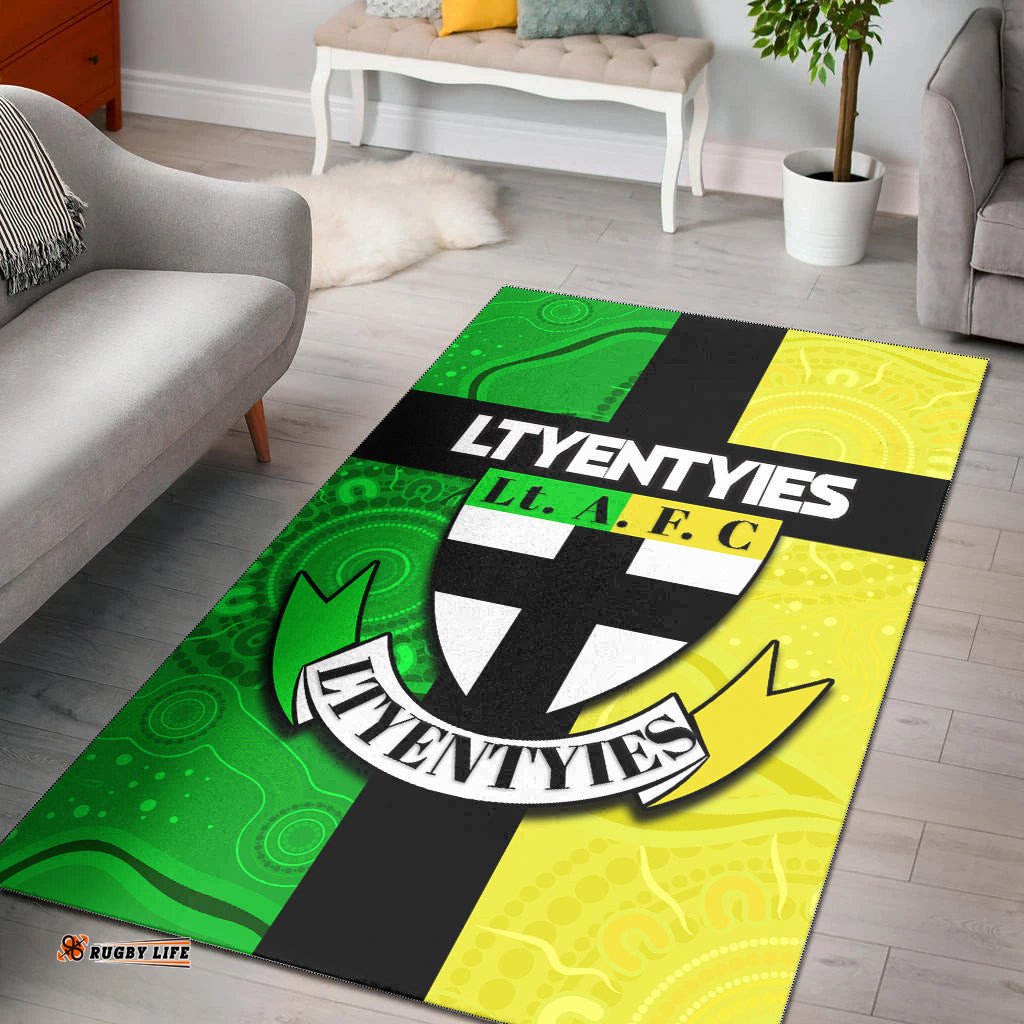 Ltyentyies Lt. A. F. C Area Rug Australian Football Aboriginal