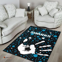 Sharks Indigenous Area Rug Minimalism Version