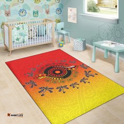 Aboriginal Area Rug Circle Pattern