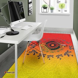 Aboriginal Area Rug Circle Pattern