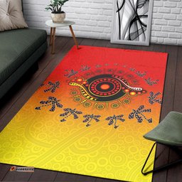Aboriginal Area Rug Circle Pattern