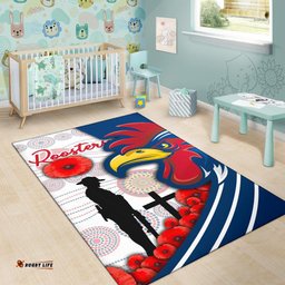 Australia Roosters Area Rug ANZAC Day Three Tiles Style