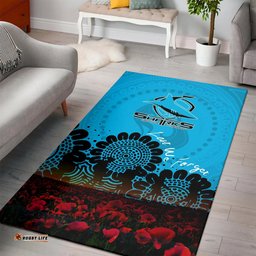cronulla sutherland sharks area rug aboriginal rugby anzac day poppy with soldiers nrl tee aussie