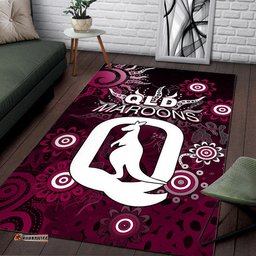 QLD Maroons Area Rug Aboriginal