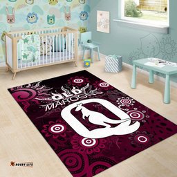 QLD Maroons Area Rug Aboriginal