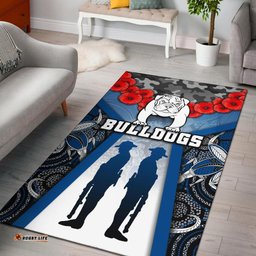 australia bulldogs rugby area rug anzac day survival world tee aussie