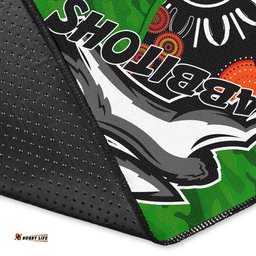 Rabbitohs Rugby Area Rug Custom Rabbitohs Indigenous Energy Area Rug
