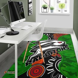 Rabbitohs Rugby Area Rug Custom Rabbitohs Indigenous Energy Area Rug