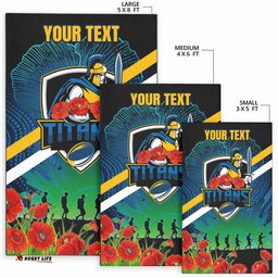 Titans Rugby Area Rug Custom ANZAC Titans Rugby Logo Area Rug