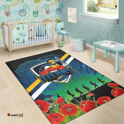 Titans Rugby Area Rug Custom ANZAC Titans Rugby Logo Area Rug