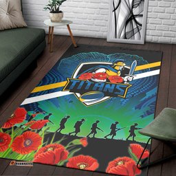 Titans Rugby Area Rug Custom ANZAC Titans Rugby Logo Area Rug