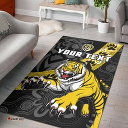 custom personalised richmond football area rug tigers 1885 indigenous basic style tee aussie