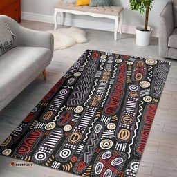 Aboriginal Area Rug Aboriginal Style Tribal Black Mythology