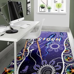 melbourne storm area rug indigenous tee aussie
