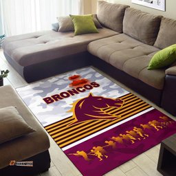 brisbane broncos area rug anzac day simple style white tee aussie