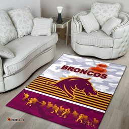 brisbane broncos area rug anzac day simple style white tee aussie