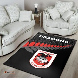 st. george illawarra dragons area rug rugby maori nrl tee aussie