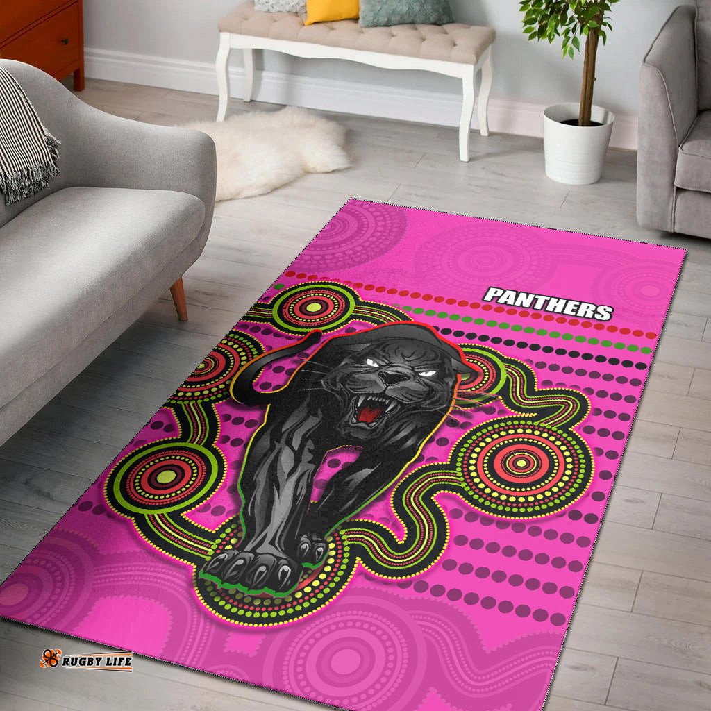 Panthers Indigenous Area Rug Version Pink Alternate