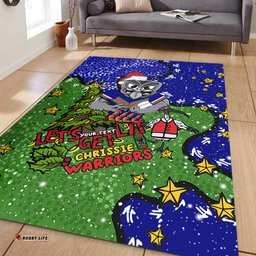 New Zealand Warriors Christmas Custom Area Rug - Let's Get Lit Chrisse Pressie Area Rug