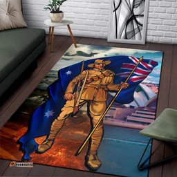ANZAC Area Rug Australian Soldier